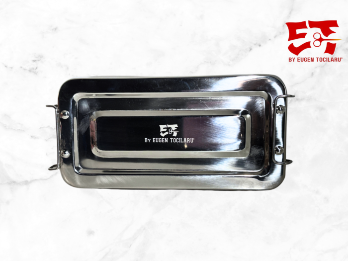 CUTIE STERILIZARE INOX CU CAPAC ET